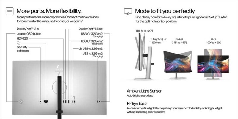 HP Series 7 Pro 27 inç QHD Monitör - 727pq (8J4D8AA)