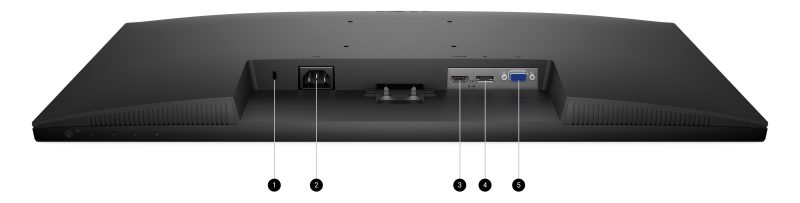 Dell Pro 27 Monitör - E2725HM Dell Pro 27 Monitör - E2725HM Bağlantı Noktaları ve Yuvalar