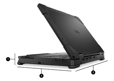 DELL Pro Rugged 14 Notebook DELL Pro Rugged 14 Notebook Boyutlar ve Ağırlık