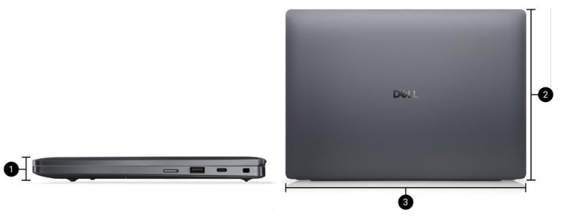 DELL Pro 13 Premium Boyutlar ve Ağırlık