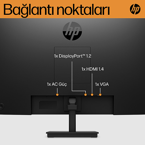 HP V27i G5 FHD 27 inç Monitör (65P64E9) Bağlantı Noktaları