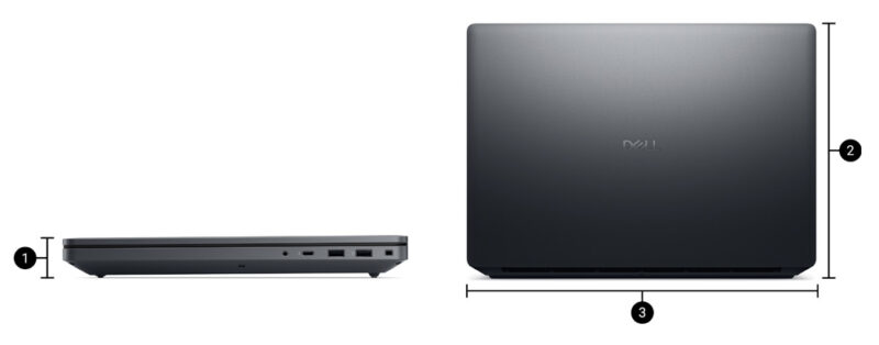 Dell Pro Max 18 Plus Boyutlar