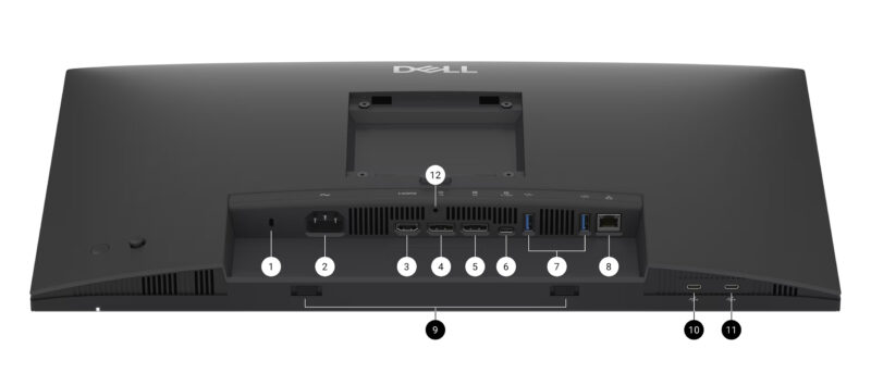Dell Pro P 24 USB-C Hub Monitör - P2426HE Bağlantı Noktaları ve Yuvalar