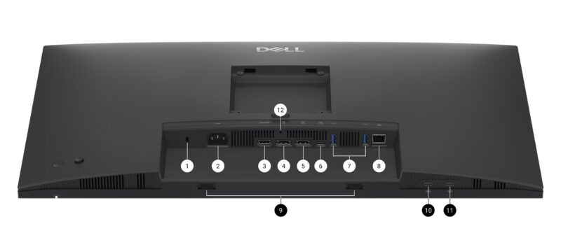 Dell Pro P 27 USB-C Hub Monitör - P2726HE Bağlantı Noktaları ve Yuvalar