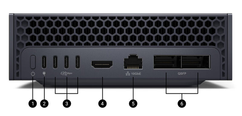 Dell Pro Max with GB10 2TB Dell Pro Max with GB10 Bağlantı Noktaları ve Yuvalar